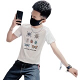 2025夏季男短袖t恤半袖潮流修身网红ins上衣衣服潮牌AT40-P35，男装T恤，电商A270