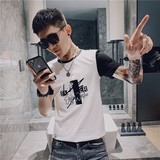 短袖男潮牌潮流上衣服韩版修身潮牌时尚个性小衫精神小伙帅气P38，男装T恤，电商A270