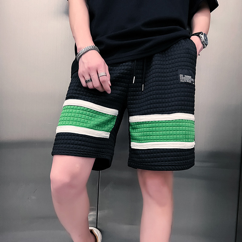 夏季男士短裤五分裤直筒休闲潮流薄款2023潮牌-AX191-P45黑色,男装牛仔裤,电商A270