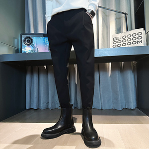2025秋冬季新款男休闲裤加绒加厚痞帅小脚裤高级感X10-p55加绒60图片