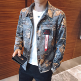 2025春装新款流行外套韩版潮流修身帅气夹克花衣服社会小伙网红潮，男装夹克，电商A270