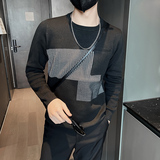 2025秋冬男士毛衣针织衫打底衫修身套头长袖潮流圆领MY05-P55，男装T恤，电商A270