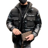 2025冬季新款男士棉衣韩版潮流棉服外套加厚连帽棉袄P138，男装棉衣，电商A270