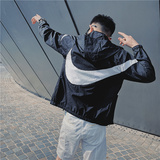 新款衣外套防晒衣服薄款拉链透气宽松潮流男士连帽时尚夏季P50，男装防晒衣，电商A270