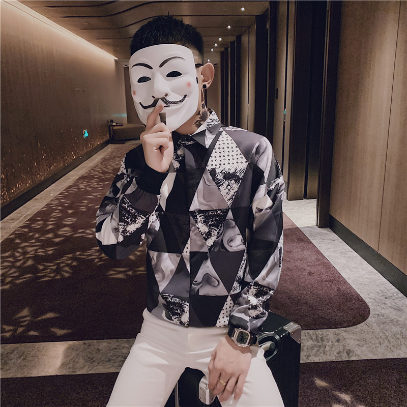 秋季男士衬衫长袖衬衣宽松潮流青年2025新款帅气韩版潮流衣服P50,男装衬衫,电商A270