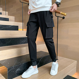 秋冬款男休闲裤长裤韩版修身潮流裤子百搭2020束脚工装裤潮牌P55，男装工装外套，电商A270