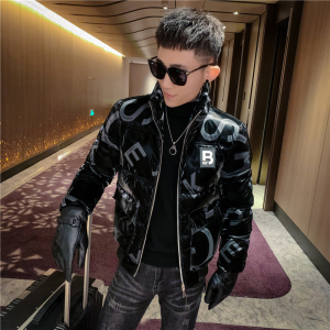 冬季棉袄男士加厚短款棉衣字母外套潮流棉服精神小伙痞帅韩版P135图片