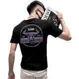 2025夏季男短袖t恤半袖潮流体恤修身网红衣服潮牌印花黑AT44-P38，男装T恤，电商A270