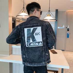 2025秋季外套男牛仔衣服夹克潮流春秋款痞帅精神小伙网红炸街P68图片