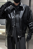 2025春秋季雅痞男士机车皮衣潮牌皮夹克外套翻领潮牌痞帅AP906-p8，男装夹克，电商A270