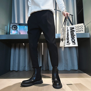 2025秋冬季新款男休闲裤加绒加厚痞帅小脚裤高级感X10-p55加绒60图片
