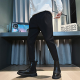 2025秋冬季新款男休闲裤加绒加厚痞帅小脚裤高级感X10-p55加绒60，男装卫衣，电商A270