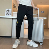长春夏裤子束脚裤裤子绿色潮流2022工装裤帅气运动男潮牌学生P55，男装工装外套，电商A270