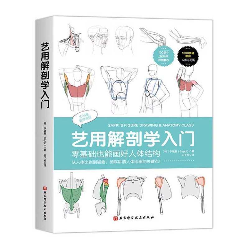 艺用解剖学入门李瑞恩 书自由组套书籍
