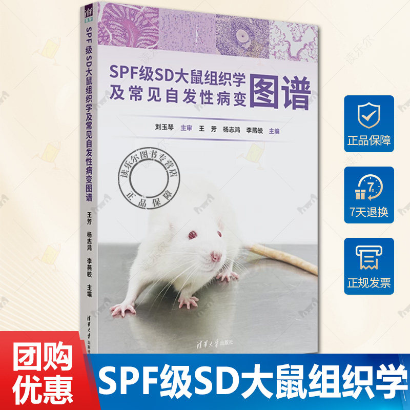 正版包邮 SPF级SD大鼠组织学及常见自发性病变图谱 王芳 杨志鸿 SPF级SD大鼠各器官正常组织形态 实验动物医学书籍 9787302666868