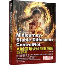 正版包邮 Midjourney+Stable Diffusion+ControlNet AI绘画与设计商业应用实战手册 AI绘画AI设计教程模型训练 AI绘图软件使用教程