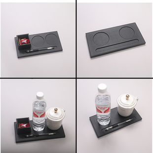 商务会议杯垫皮质酒店客房水杯垫创意皮革杯托办公用品定制logo