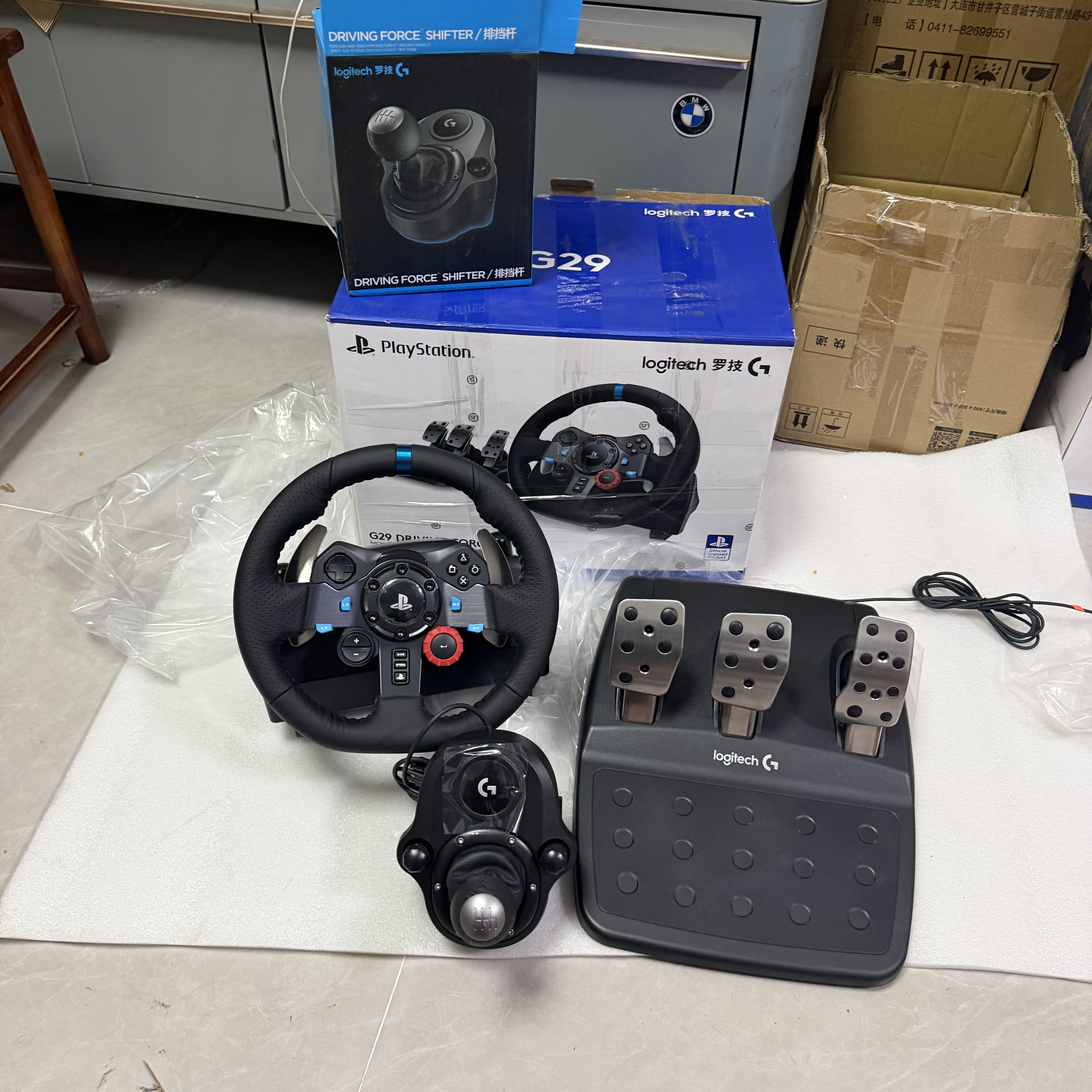 罗技G29电脑游戏游戏方向盘模拟器PS4 5力反馈赛车模拟驾驶原装