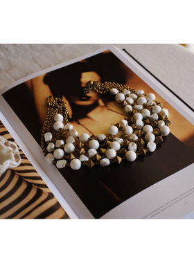 vintage toccata Trifari 翠法丽 珍珠 多层 摩登 项链