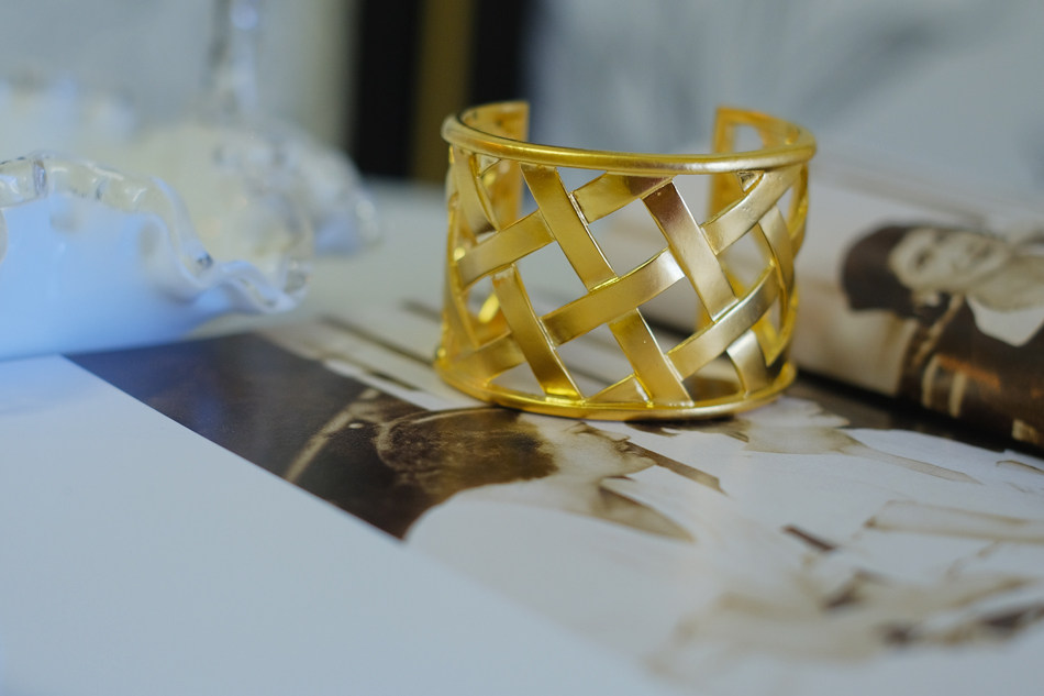 vintage toccata KJL 金色 编织 摩登 手镯,饰品/流行首饰/时尚饰品新,手镯,淘宝优惠券,粉丝福利购,淘宝优惠卷