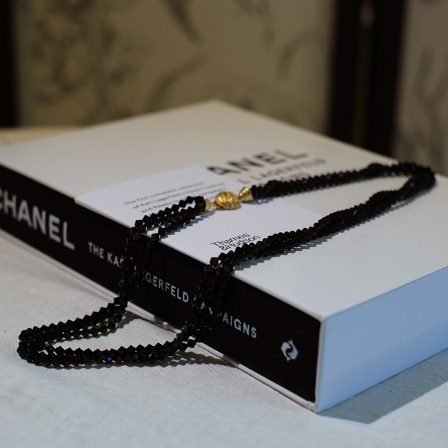 vintage toccata Ciner 黑色 双层 摩登 项链