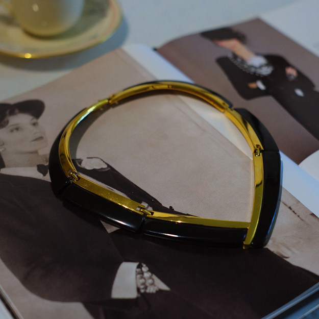 vintage toccata Napier 黑色 金色 经典 几何 项链,饰品/流行首饰/时尚饰品新,项链,淘宝优惠券,粉丝福利购,淘宝优惠卷