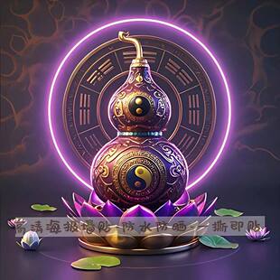 紫气东来紫葫芦自粘墙贴画玄关玻璃卧室柜门装饰防水贴纸壁画贴花