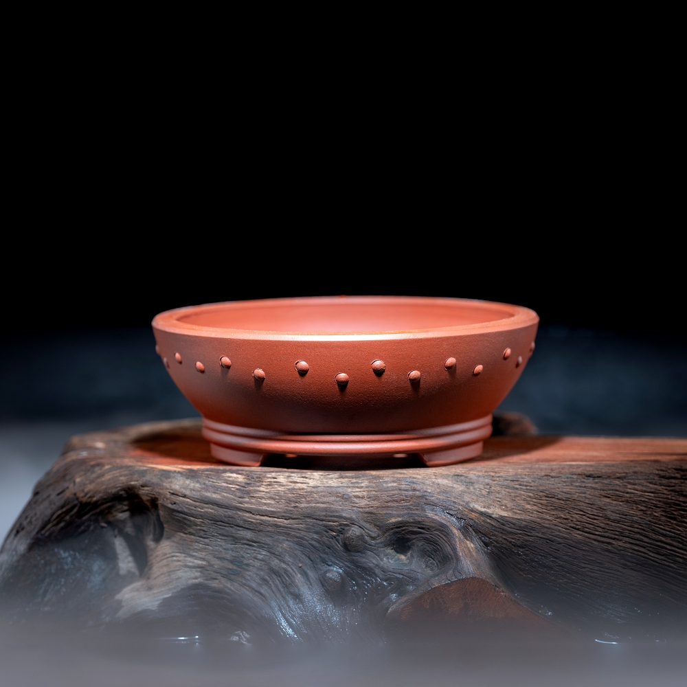 小号原矿宜兴微型圆手工紫砂花盆