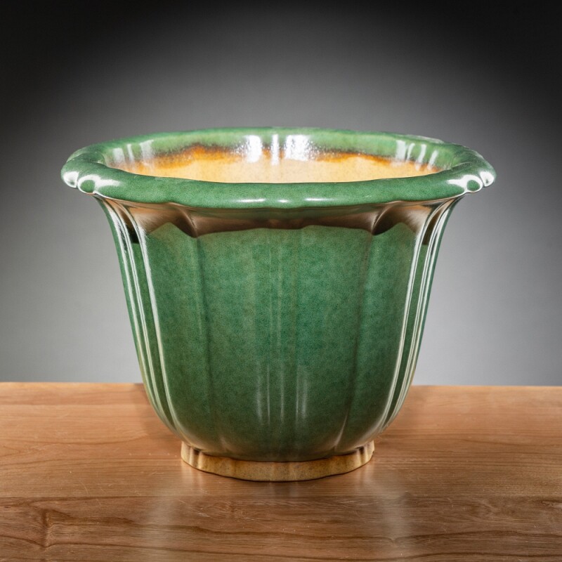 名家慕古新款金兔秦夕洪海鼠釉蓝釉绿釉传统明清民国宜兴紫砂花盆