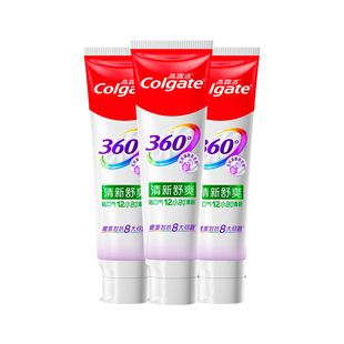 高露洁360°清新舒爽牙膏口气双锌减菌斑专利清洁口腔含氟化钠