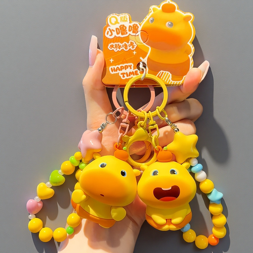 水豚噜噜同款可爱公仔钥匙扣