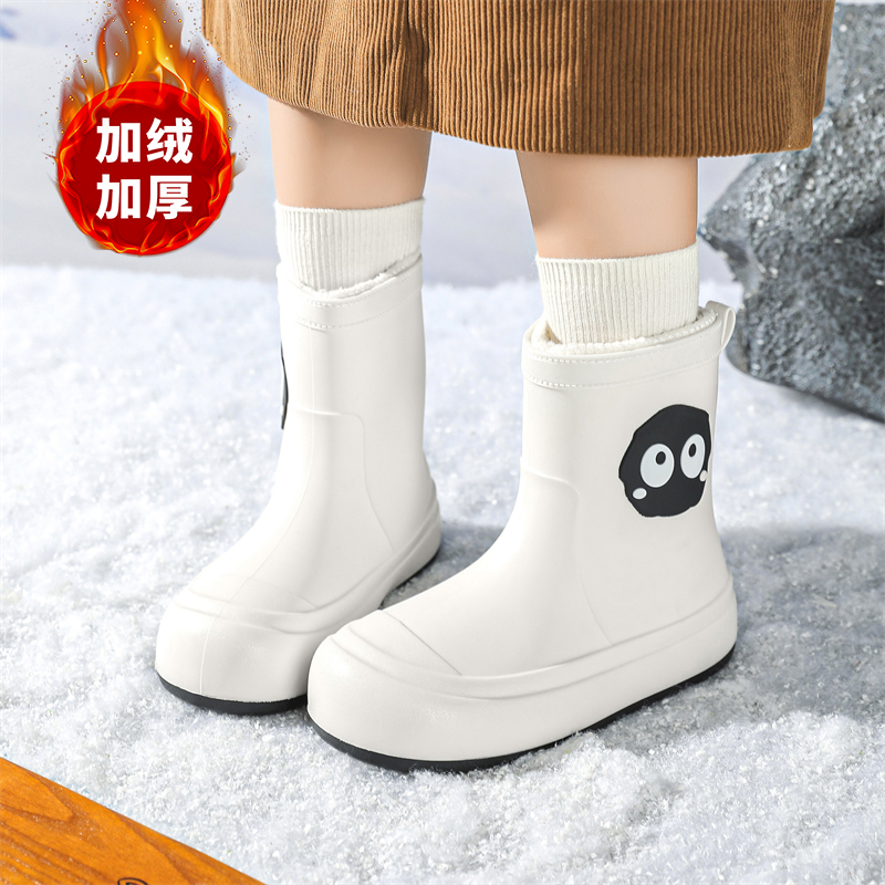 中大儿童轻便亲子雨靴可爱加绒