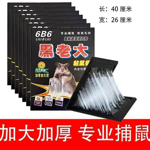 黑老大粘鼠板老鼠粘强力胶粘大老鼠正品家用加厚超捉沾超大老鼠贴