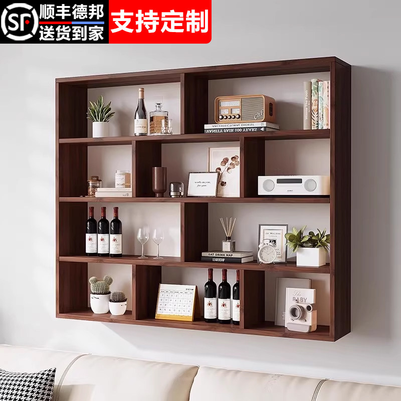 实木酒架墙上壁挂悬挂式置物架创意装饰餐厅客厅家用定制红酒柜