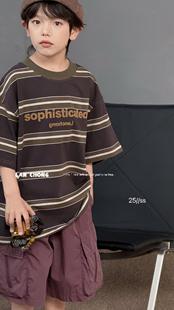 潮牌街舞童装男女童短袖T恤衫2025新款夏季韩版时尚百搭儿童上衣