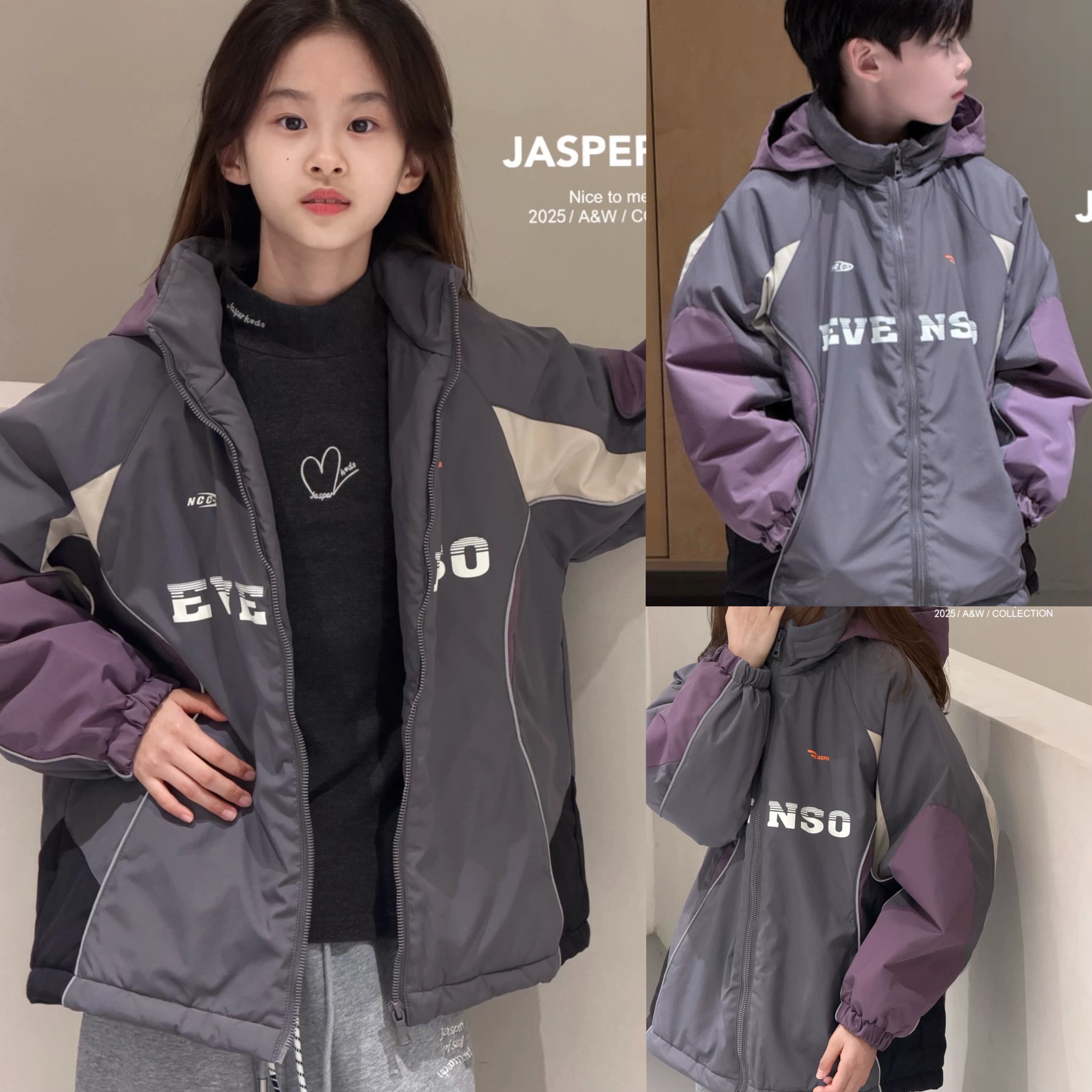 现货波拉韩国儿童装加厚棉服夹棉冲锋衣2026秋冬款男女童外套棉衣