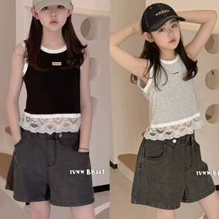 韩国童装男童背心夏季新款儿童纯棉无袖坎肩中大童潮牌街舞童装