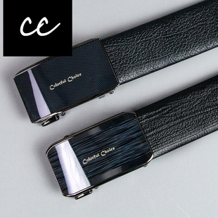 带PHR226 牛皮自动扣裤 CC真皮男士 皮带商务休闲腰带经典