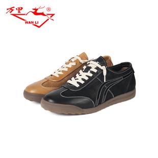 男士 舒适平底单鞋 休闲运动鞋 带真皮鞋 HBT1156 系时尚 万里新款