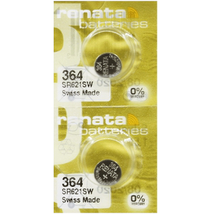 Renata高容金装364瑞士进口SR621SW适用摩凡陀美度COACH蔻驰丹尼尔惠灵顿手表电池364a石英男女腕表纽扣电子