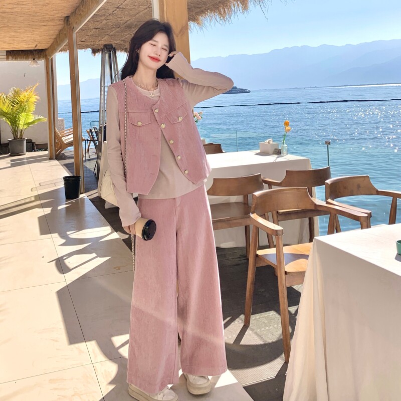 新款！2026春季雪尼尔小金扣！超值3件套套装