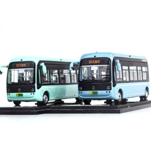50上海公交申沃客车10系iEV7宝宝巴士公交车合金模型玩具 定制1