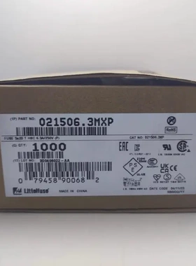 021506.3MXP 参数 6.3A 250V  5*20慢熔断陶瓷保险丝管 原装力特