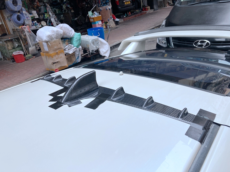 适用于碳纤维本田2010-2015年CRZ CR-Z鲨鱼鳍汽车改装件顶翼