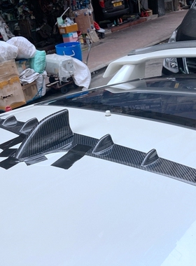适用于碳纤维本田2010-2015年CRZ CR-Z鲨鱼鳍汽车改装件顶翼