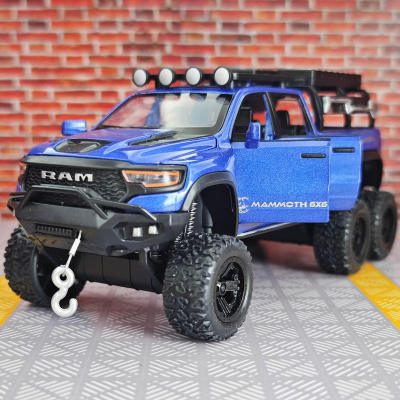 新款 金车将仿真霸王龙6X6合金越野车模型声光汽车玩具男