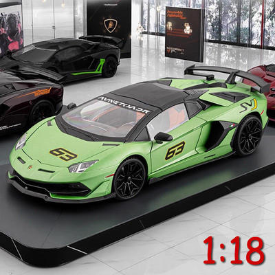 新款 车致兰博svj63汽车模型车声光车铝合金跑车玩具