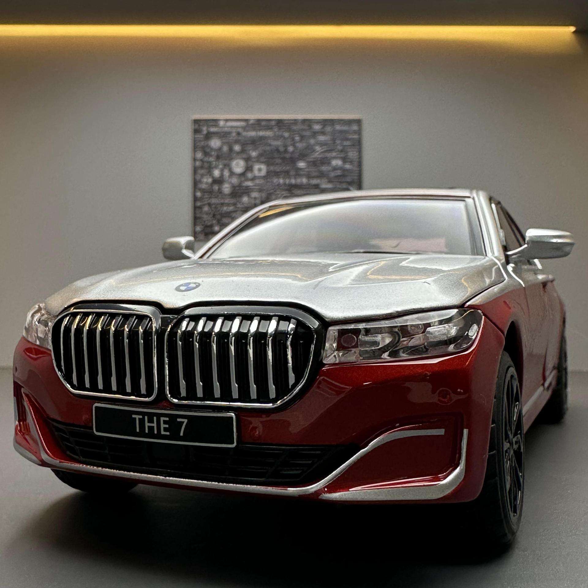 新款驰美合金车模宝玛760Li轿车6开门玩具汽车带声光模型摆件收藏