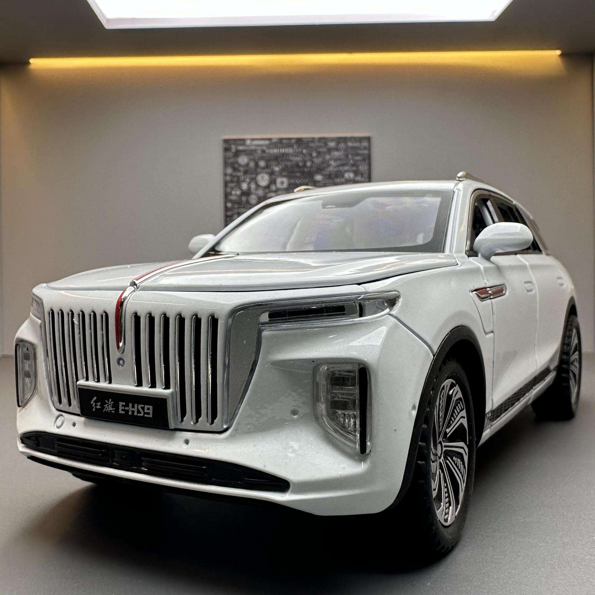 新款车致合金车模1:24正版红旗EHS9声光玩具汽车音乐模型摆件收藏