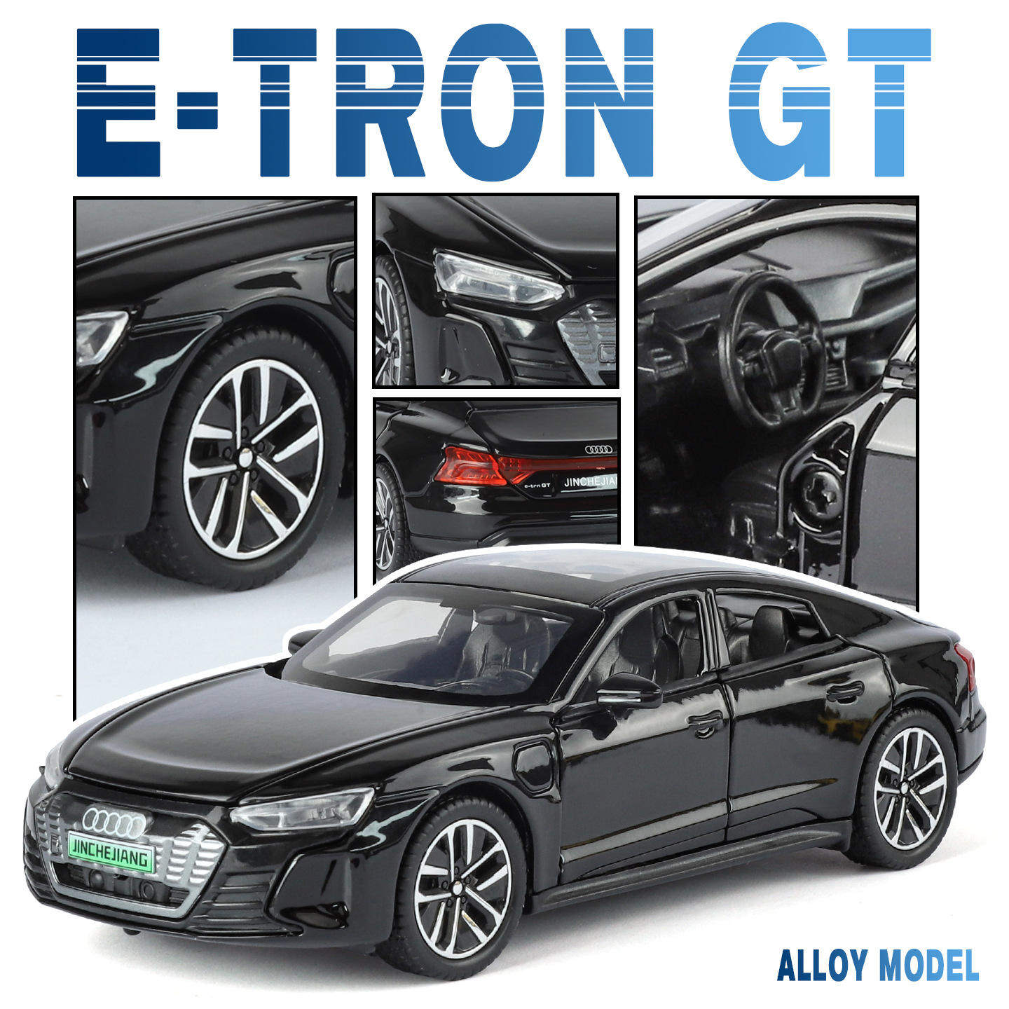 新款金车将1:32奥第e-tronGT合金汽车模型声光新能源儿童玩具礼物,模玩/动漫/周边/娃圈三坑/桌游,火车/摩托/汽车模型,淘宝优惠券,粉丝福利购,淘宝优惠卷